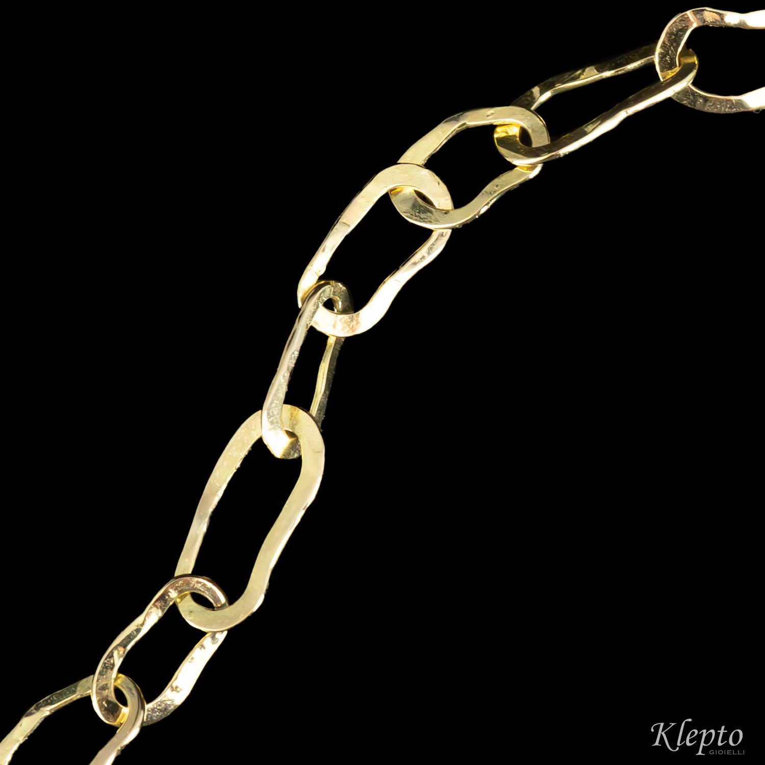 Bracciale in oro giallo ad anelli ovali