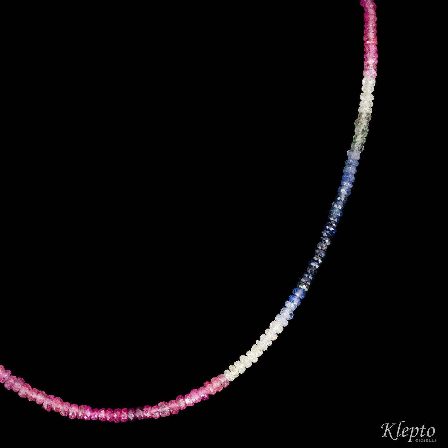 Collana Rainbow corta con Zaffiri