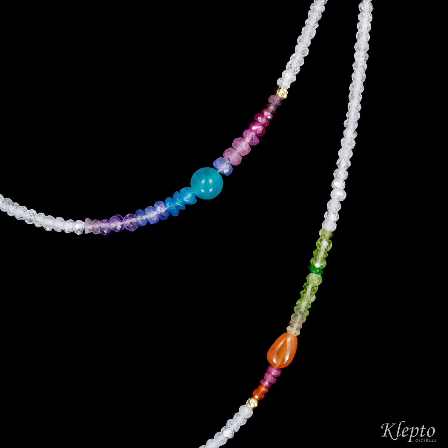 Collana Rainbow lunga